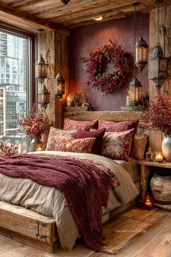 Le rose dans une chambre